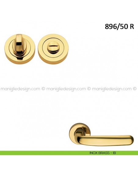 Nottolino per porta Frascio con rosetta ø50 mm 896/50 R inox brass