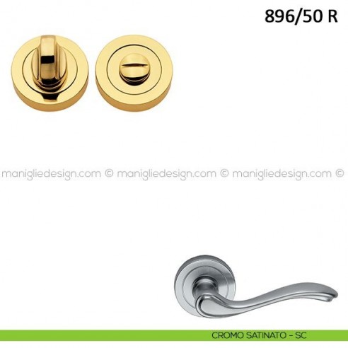 Nottolino per porta Frascio con rosetta ø50 mm 896/50 R cromo satinato