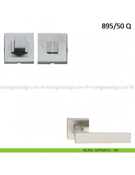 Nottolino per porta Frascio con rosetta quadrata 895/50 nickel satinato