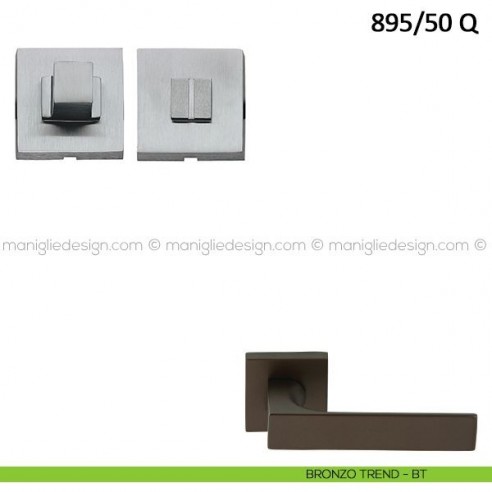 Nottolino per porta Frascio con rosetta quadrata 895/50 bronzo trend