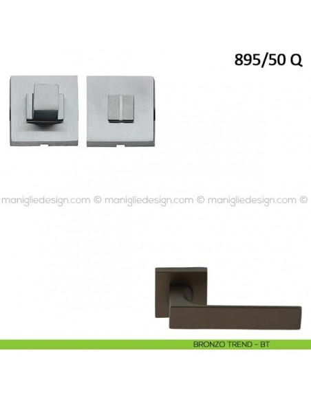 Nottolino per porta Frascio con rosetta quadrata 895/50 bronzo trend
