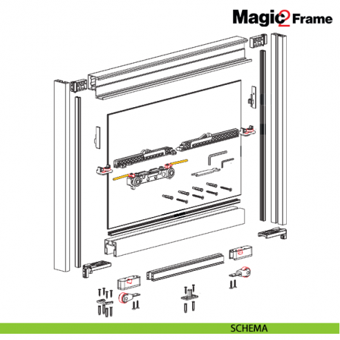 Magic 2 Frame Terno Scorrevoli descrizione schema