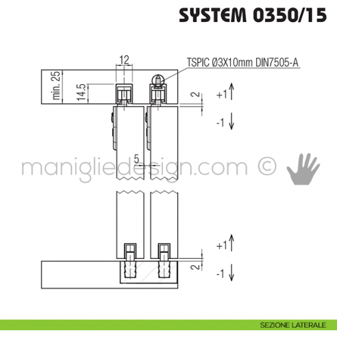 Sezione laterale Koblenz System 0350/15