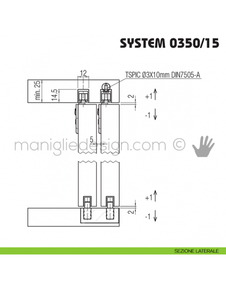 Sezione laterale Koblenz System 0350/15