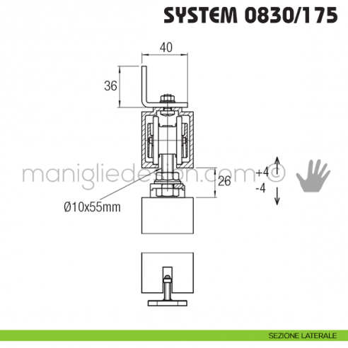 Sezione laterale Koblenz System 0830/175