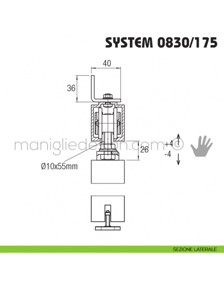 Sezione laterale Koblenz System 0830/175