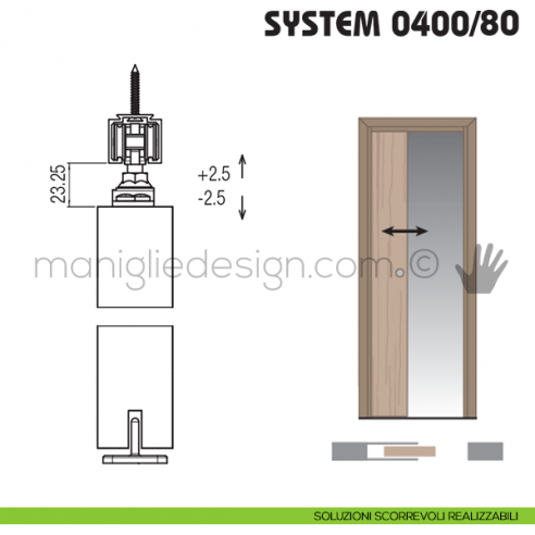 Soluzione scorrevole realizzabile Koblenz System 0400/80