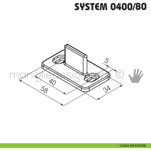 Disegno guida inferiore Koblenz System 0400/80