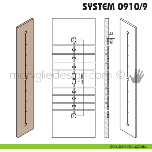 Soluzioni scorrevoli realizzabili Koblenz System 0910/9