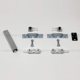 Kit per porta scorrevole 70 kg con binario 2 mt Sisco Sistem Serie 100