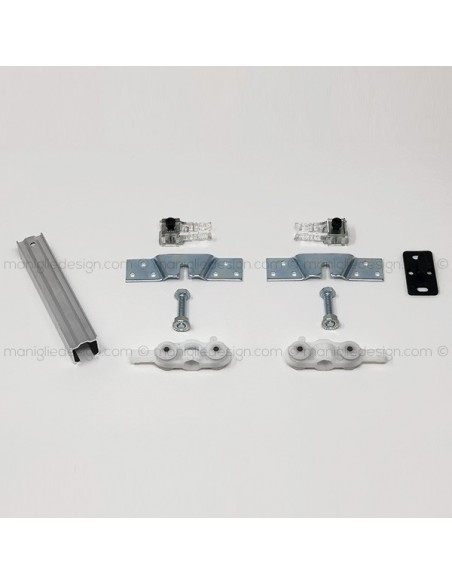 Kit per porta scorrevole 70 kg con binario 2 mt Sisco Sistem Serie 100