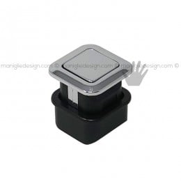 Pomolo push pull quadrato cromo lucido per mobile Metal Style