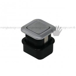 Pomolo push pull quadrato cromo opaco per mobile Metal Style