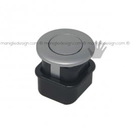 Pomolo pulsante tondo cromo opaco per mobile Metal Style