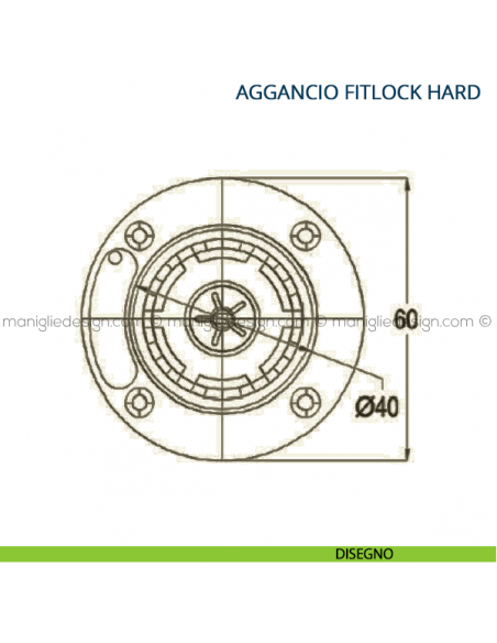 Sistema di fissaggio Fitlock hard tenuta 22 kg disegno