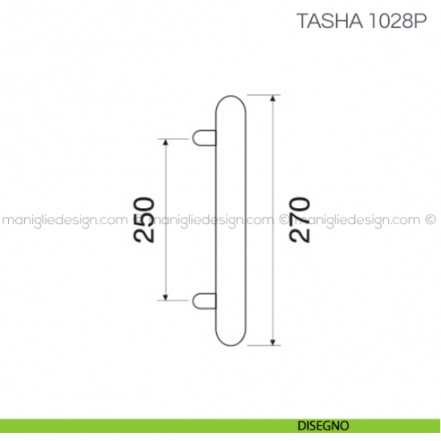Maniglione in porcellana per porta Tasha Fimet Handles disegno