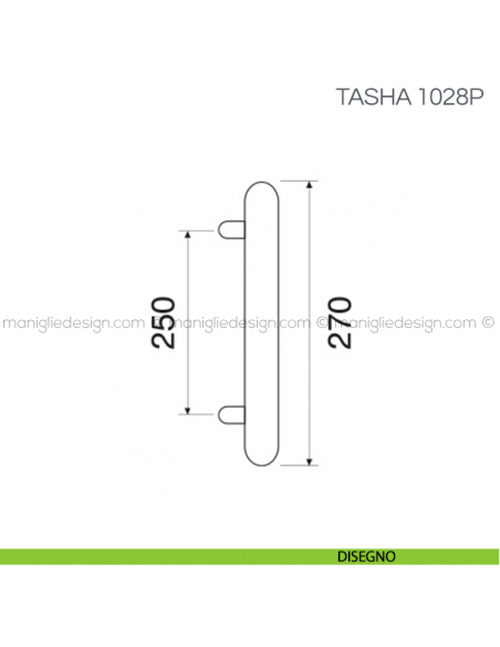 Maniglione in porcellana per porta Tasha Fimet Handles disegno