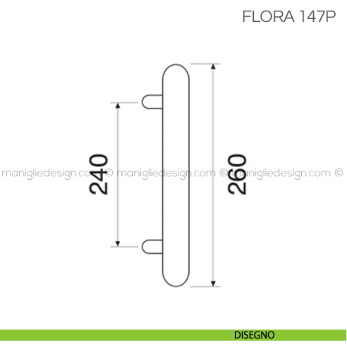 Maniglione con porcellana per porta Flora Fimet Handles disegno