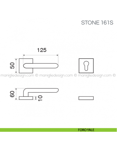 Maniglia con porcellana per porta Stone Fimet Handles foro yale