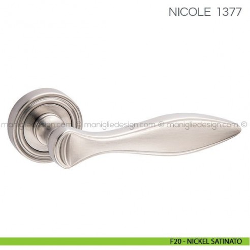 Maniglia per porta Nicole Fimet Handles F20 - Nickel Satinato