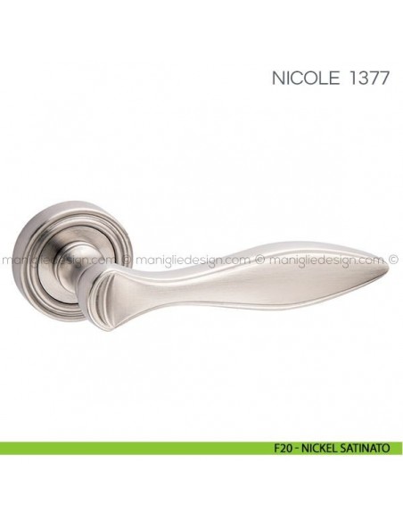 Maniglia per porta Nicole Fimet Handles F20 - Nickel Satinato