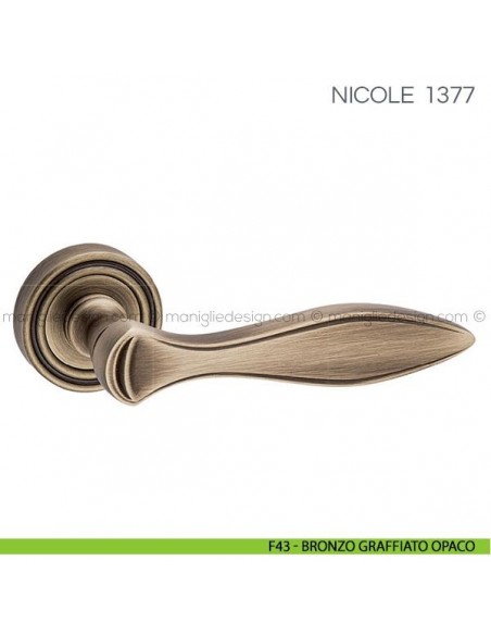 Maniglia per porta Nicole Fimet Handles F43 - Bronzo Graffiato Opaco