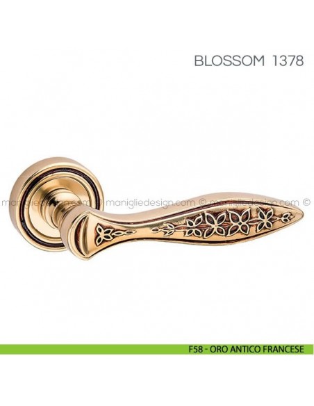 Maniglia per porta Blossom Fimet Handles F58 - Oro Antico Francese