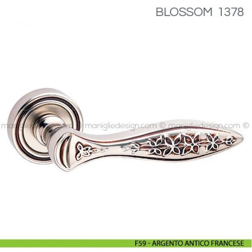 Maniglia per porta Blossom Fimet Handles F59 - Argento Antico Francese