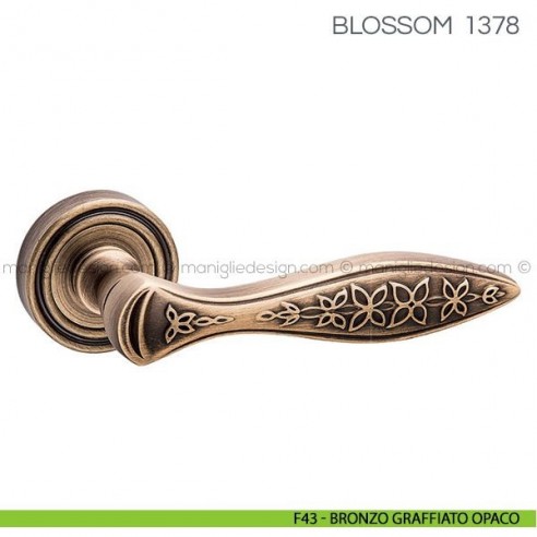 Maniglia per porta Blossom Fimet Handles F43 - Bronzo Graffiato Opaco