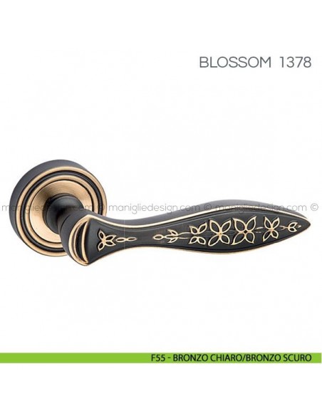 Maniglia per porta Blossom Fimet Handles F55 - Bronzo Chiaro/Bronzo Scuro