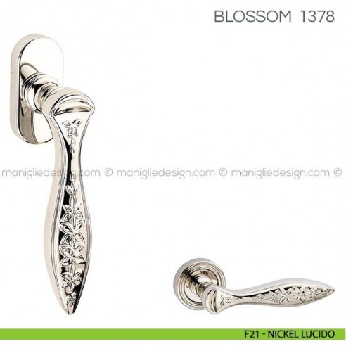 Maniglia per finestra martellina DK Blossom Fimet Handles F21 - Nickel Lucido