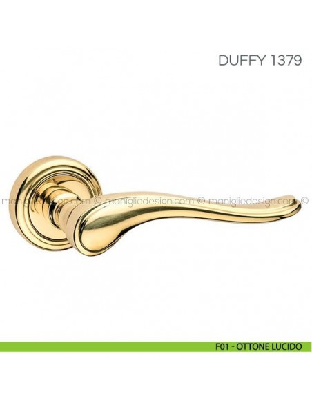 Maniglia per porta Duffy Fimet Handles F01 - Ottone Lucido