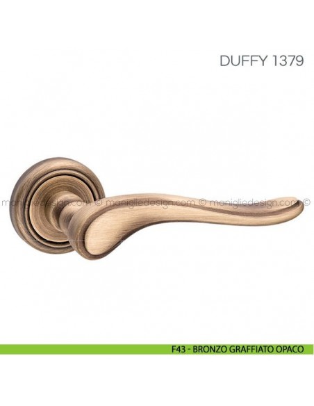 Maniglia per porta Duffy Fimet Handles F43 - Bronzo Graffiato Opaco
