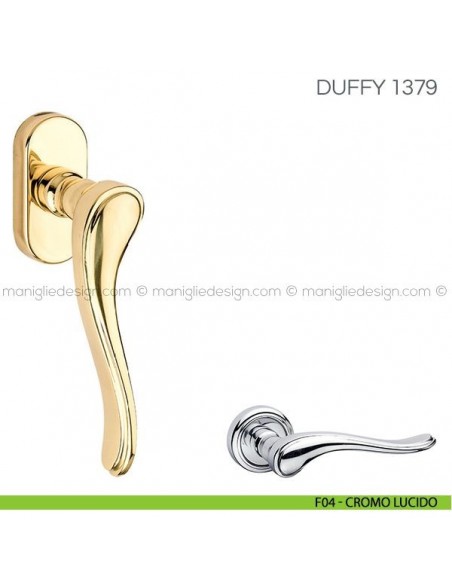 Maniglia per finestra martellina DK Duffy Fimet Handles F04 - Cromo Lucido