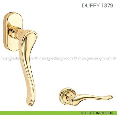 Maniglia per finestra martellina DK Duffy Fimet Handles F01 - Ottone Lucido