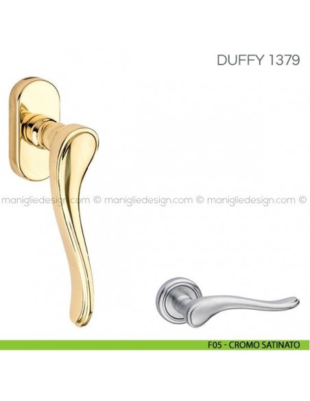 Maniglia per finestra martellina DK Duffy Fimet Handles F05 - Cromo Satinato