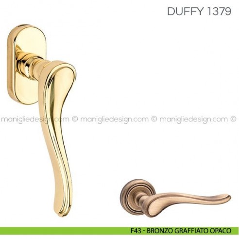 Maniglia per finestra martellina DK Duffy Fimet Handles F43 - Bronzo Graffiato Opaco