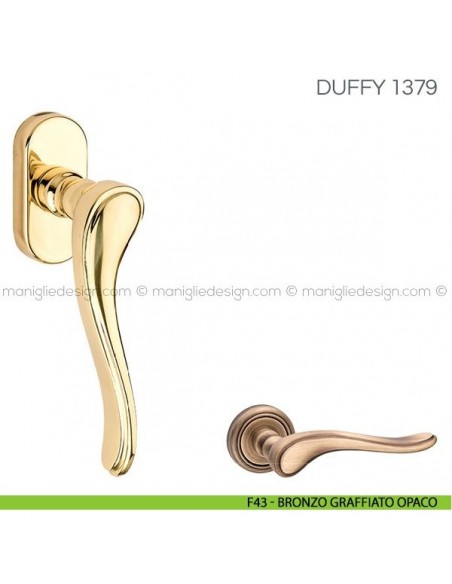 Maniglia per finestra martellina DK Duffy Fimet Handles F43 - Bronzo Graffiato Opaco