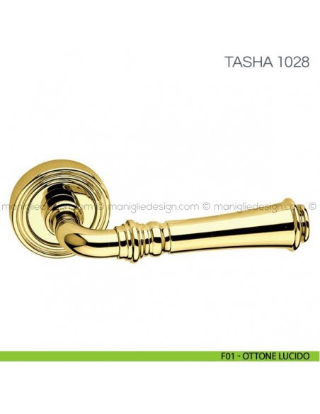 Maniglia per porta Tasha Fimet Handles F01 - Ottone Lucido