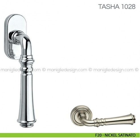 Maniglia per finestra martellina DK Tasha Fimet Handles F20 - Nickel Satinato