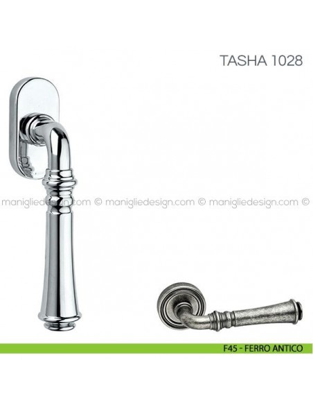 Maniglia per finestra martellina DK Tasha Fimet Handles F45 - Ferro Antico