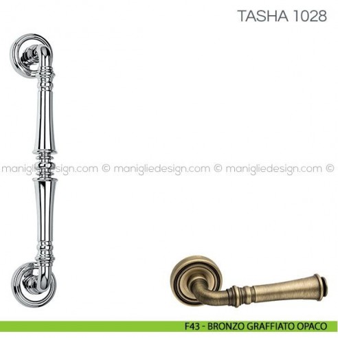 Maniglione per porta Tasha Fimet Handles F43 - Bronzo Graffiato Opaco