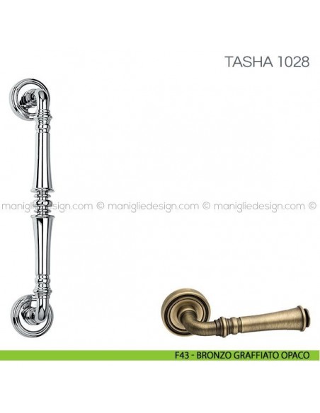 Maniglione per porta Tasha Fimet Handles F43 - Bronzo Graffiato Opaco