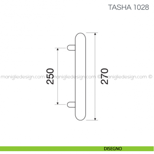 Maniglione per porta Tasha Fimet Handles disegno
