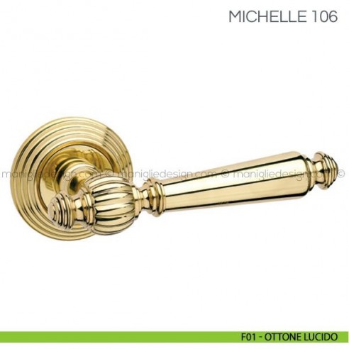 Maniglia per porta Michelle Fimet Handles F01 - Ottone Lucido