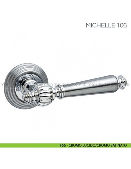 Maniglia per porta Michelle Fimet Handles F66 - Cromo Lucido/Cromo Satinato