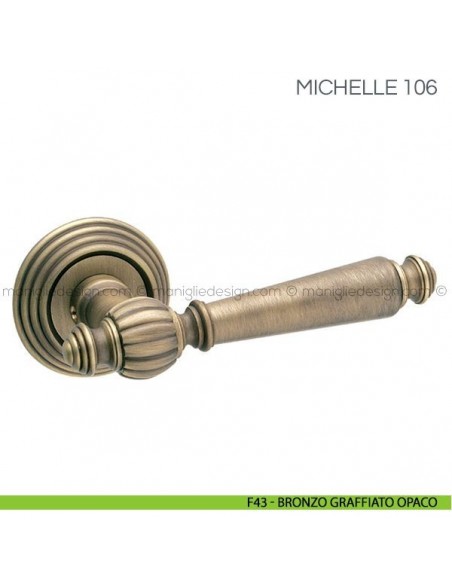 Maniglia per porta Michelle Fimet Handles F43 - Bronzo Graffiato Opaco