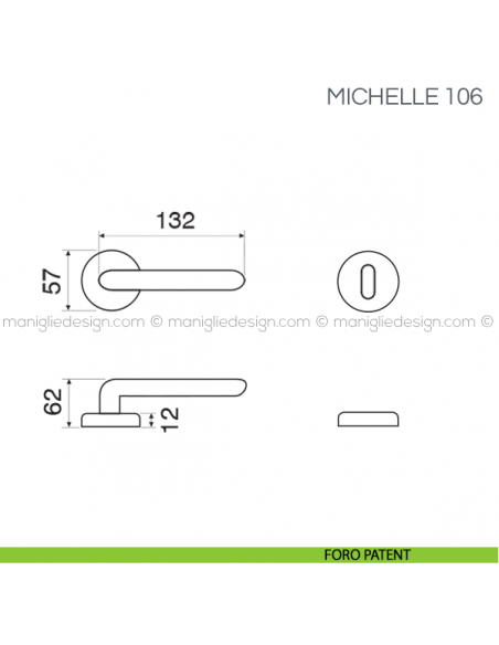 Maniglia per porta Michelle Fimet Handles foro patent