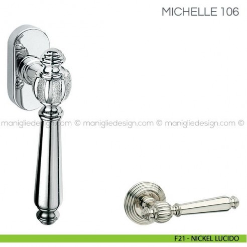 Maniglia per finestra martellina DK Michelle Fimet Handles F21 - Nickel Lucido