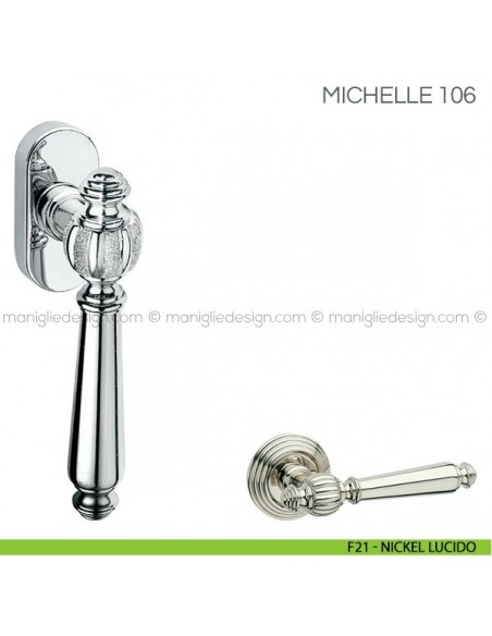 Maniglia per finestra martellina DK Michelle Fimet Handles F21 - Nickel Lucido